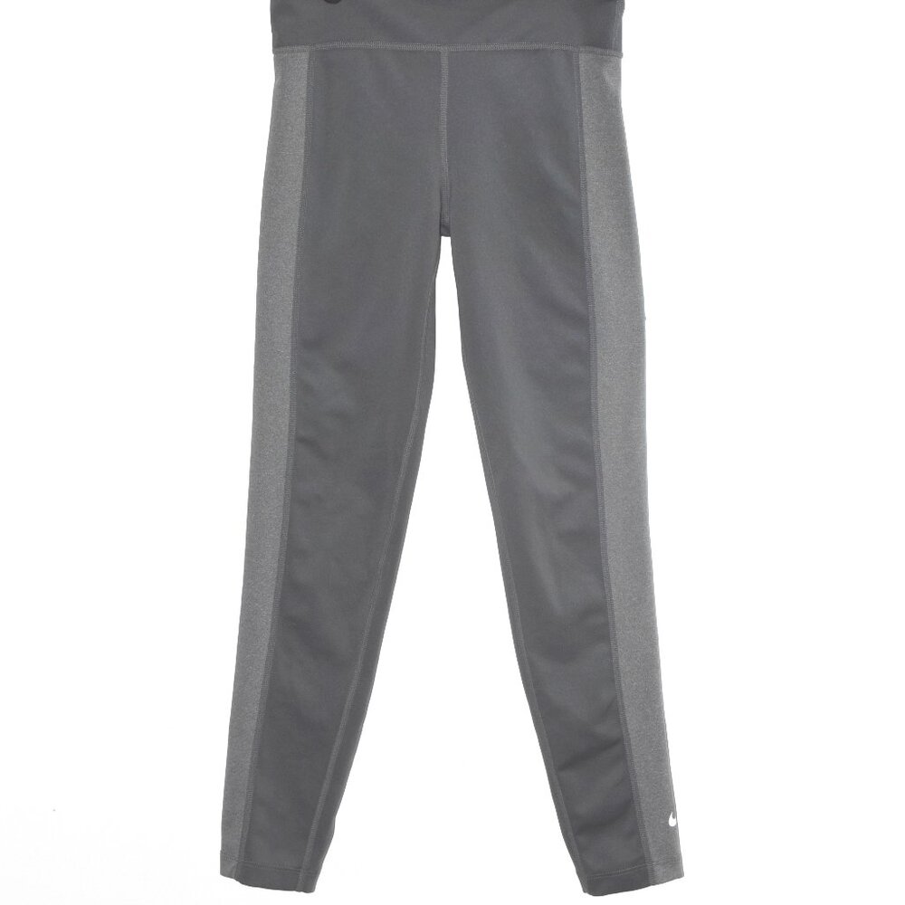 Nike Dri-Fit Gray Leggings with Back Coin Pocket - Medium